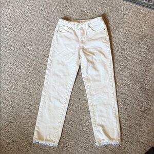 JBD Women's White Straight Leg Jeans